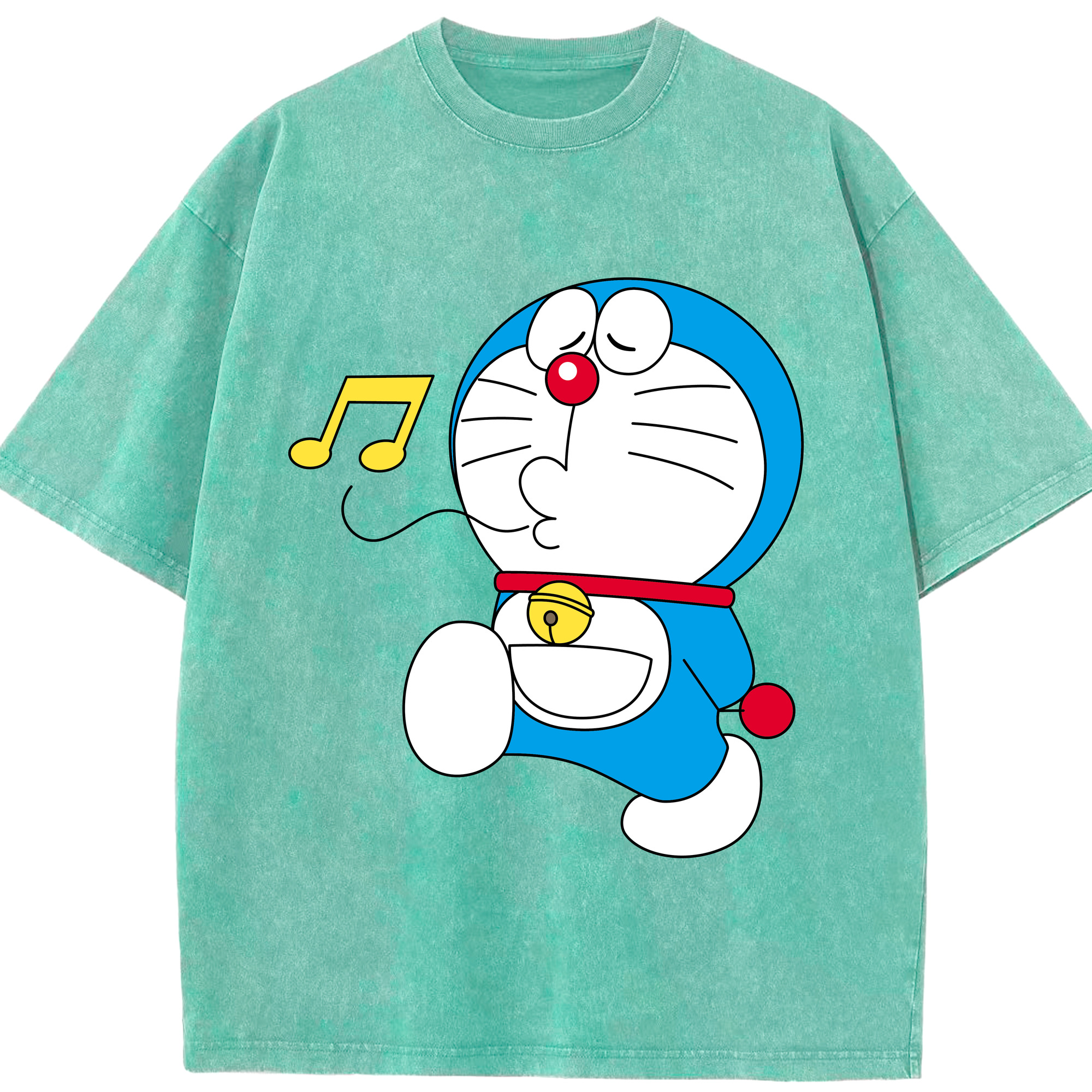 （画像用） ドラえもん Doraemon 綿100% ヴィンテージ風 半袖Tシャツ（フロントプリント）